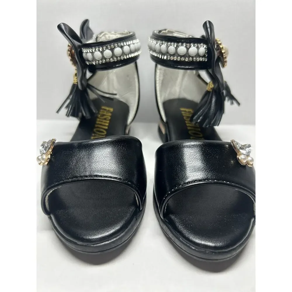 New Summer Girls Sandals -Princess Casual/Wedding/Party Bow Sandals - Sz 9.5-10C